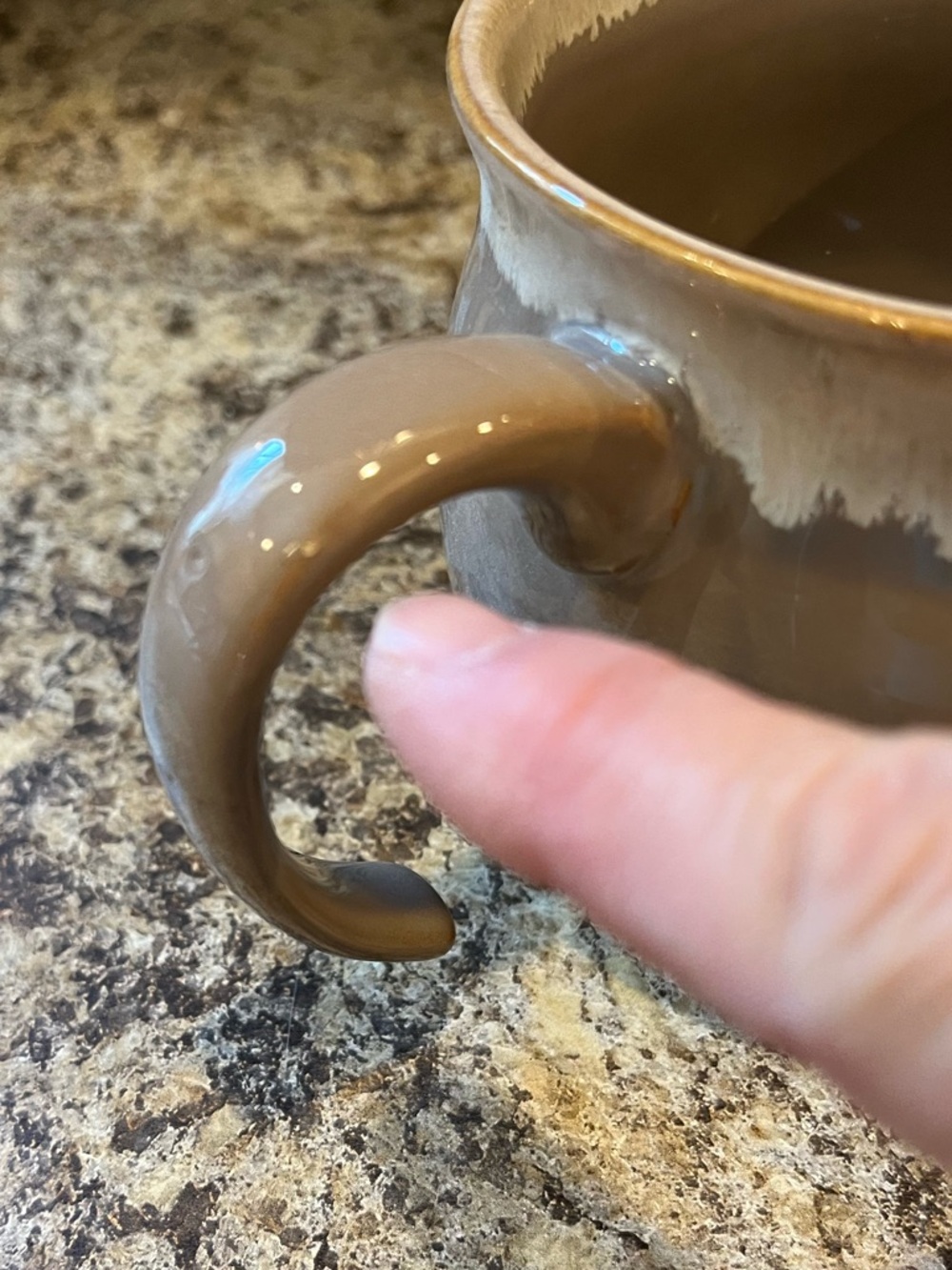 Pfaltzgraff gGlazed Drip Taupe and Cream Soup Mug - Home Dining - Picture 9 of 9